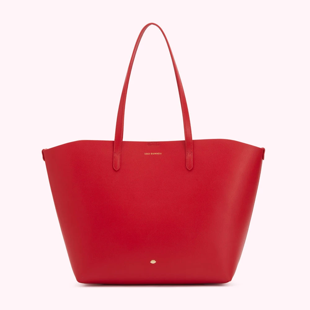Lulu Guinness CLASSIC RED LEATHER LARGE IVY TOTE BAG BAGS 3 Lulu Guinness CLASSIC RED LEATHER LARGE IVY TOTE BAG BAGS