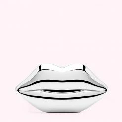 Lulu Guinness SILVER LIPS MEDIUM CLUTCH BAG BAGS