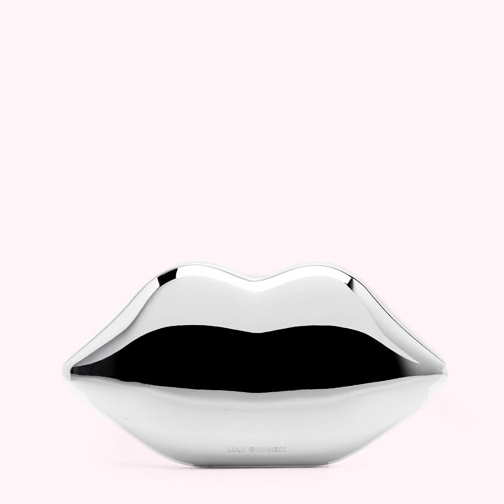 Lulu Guinness SILVER LIPS MEDIUM CLUTCH BAG BAGS 5 Lulu Guinness SILVER LIPS MEDIUM CLUTCH BAG BAGS