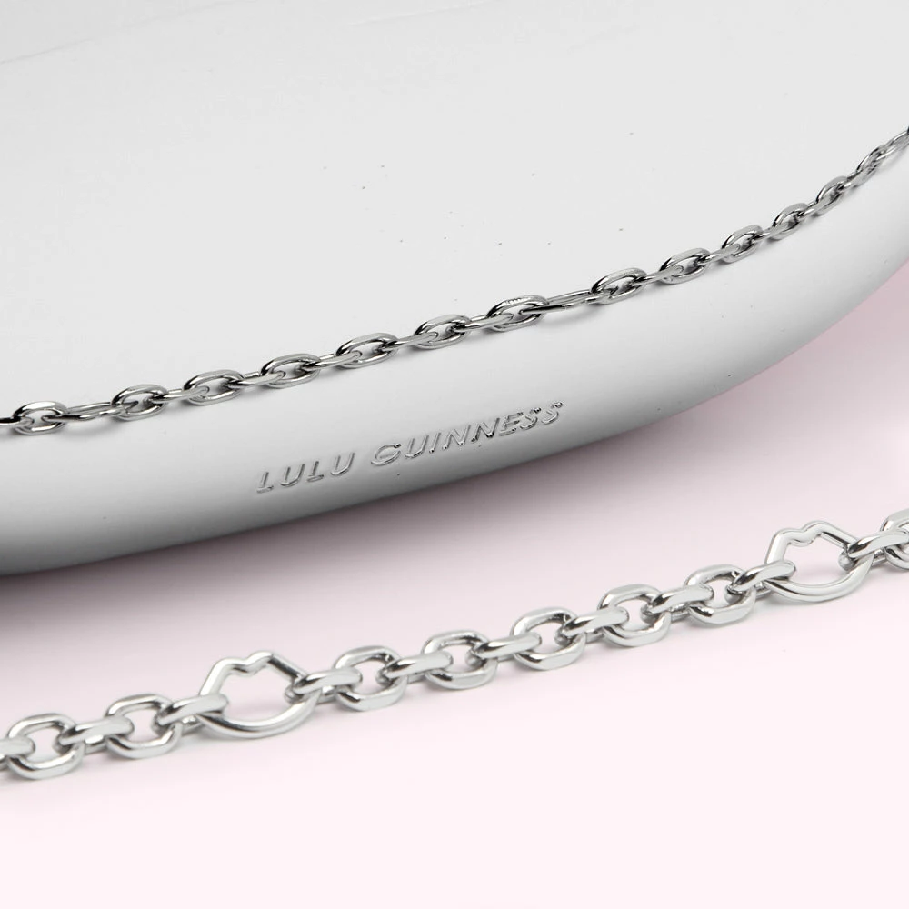 Lulu Guinness SILVER LIPS MEDIUM CLUTCH BAG BAGS 7 Lulu Guinness SILVER LIPS MEDIUM CLUTCH BAG BAGS