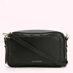 Lulu Guinness BLACK SMALL QUILTED LIP ASHLEY LEATHER CROSSBODY BAG BAGS