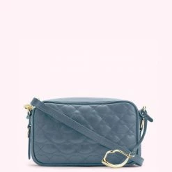 Lulu Guinness SEAL SMALL QUILTED LIP LEATHER ASHLEY CROSSBODY BAG BAGS