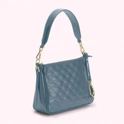 Lulu Guinness SEAL SMALL QUILTED LIP LEATHER CALLIE CROSSBODY BAG BAGS