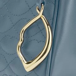 Lulu Guinness SEAL SMALL QUILTED LIP LEATHER CALLIE CROSSBODY BAG BAGS