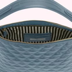 Lulu Guinness SEAL SMALL QUILTED LIP LEATHER CALLIE CROSSBODY BAG BAGS