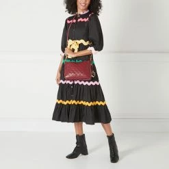 Lulu Guinness ROSEWOOD SMALL QUILTED LIP LEATHER CALLIE CROSSBODY BAG 21 Lulu Guinness ROSEWOOD SMALL QUILTED LIP LEATHER CALLIE CROSSBODY BAG