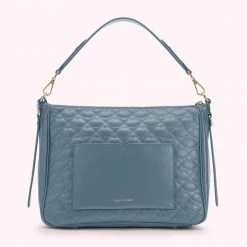 Lulu Guinness BAGS SEAL MEDIUM QUILTED LIP LEATHER CALLIE CROSSBODY BAG