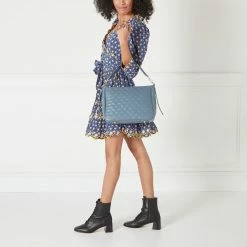 Lulu Guinness BAGS SEAL MEDIUM QUILTED LIP LEATHER CALLIE CROSSBODY BAG