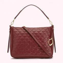 Lulu Guinness BAGS ROSEWOOD MEDIUM QUILTED LIP LEATHER CALLIE CROSSBODY BAG