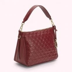 Lulu Guinness BAGS ROSEWOOD MEDIUM QUILTED LIP LEATHER CALLIE CROSSBODY BAG