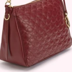 Lulu Guinness BAGS ROSEWOOD MEDIUM QUILTED LIP LEATHER CALLIE CROSSBODY BAG