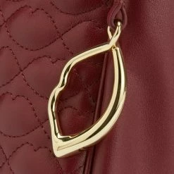 Lulu Guinness BAGS ROSEWOOD MEDIUM QUILTED LIP LEATHER CALLIE CROSSBODY BAG