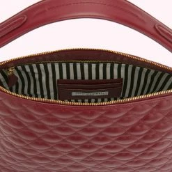 Lulu Guinness BAGS ROSEWOOD MEDIUM QUILTED LIP LEATHER CALLIE CROSSBODY BAG