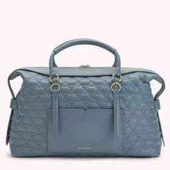 Lulu Guinness SEAL QUILTED LIP TAYLOR LEATHER HANDBAG BAGS