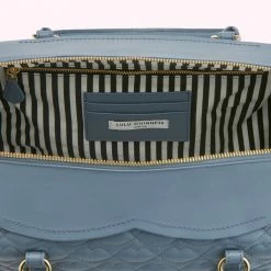 Lulu Guinness SEAL QUILTED LIP TAYLOR LEATHER HANDBAG BAGS