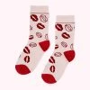 Lulu Guinness Pink, Forever BLUSH LIP BLOT ANKLE SOCKS