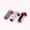 Lulu Guinness MULTI POLKA DOT AND STRIPE LIPS TRAINER SOCKS - 3 PAIRS 1 Lulu Guinness MULTI POLKA DOT AND STRIPE LIPS TRAINER SOCKS - 3 PAIRS