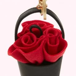 Lulu Guinness BLACK ROSE BASKET MINI COLLECTIBLES CHARM