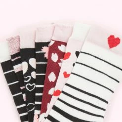 Lulu Guinness MULTI HEARTS AND FLOWERS 7 DAYS OF SOCKS