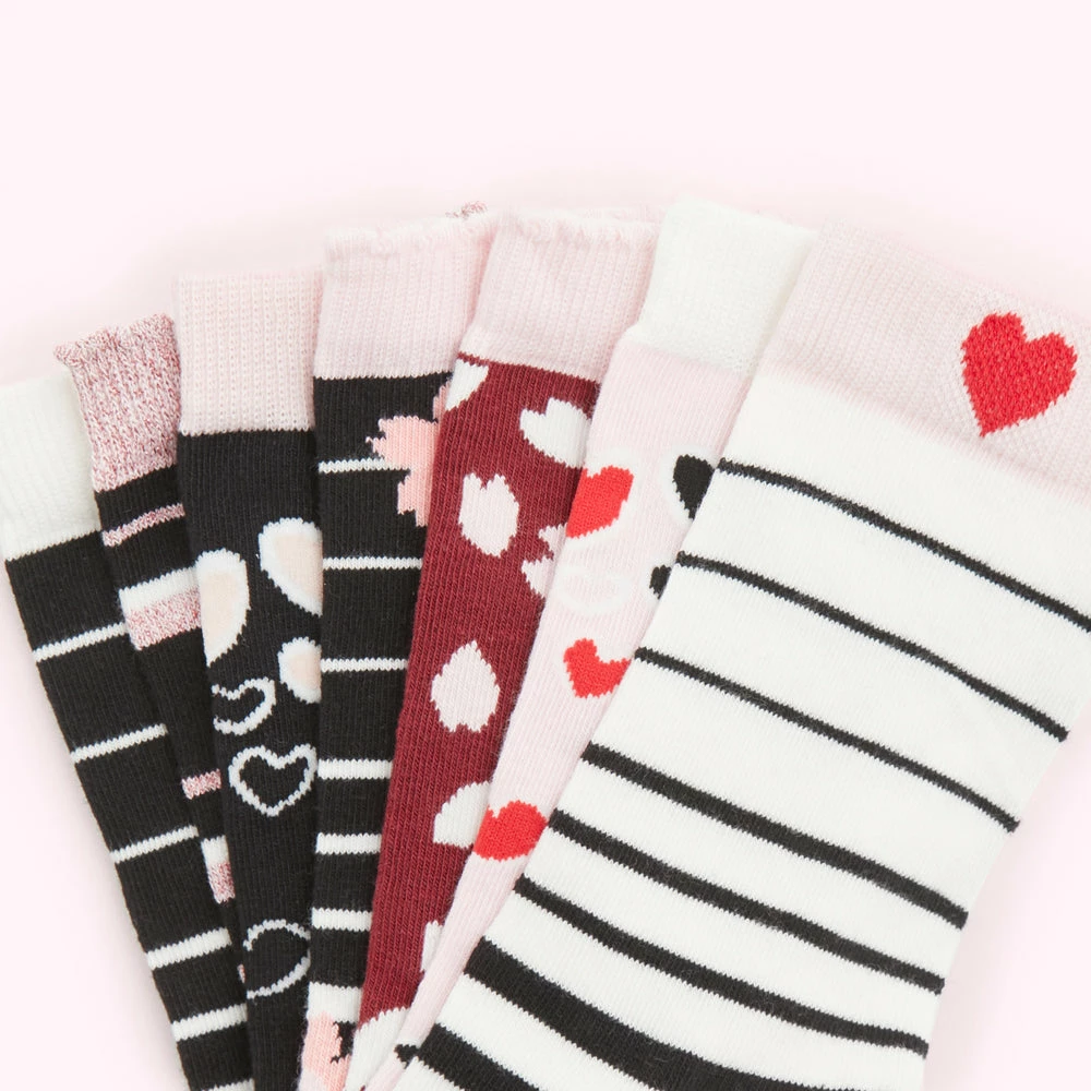 Lulu Guinness MULTI HEARTS AND FLOWERS 7 DAYS OF SOCKS 4 Lulu Guinness MULTI HEARTS AND FLOWERS 7 DAYS OF SOCKS