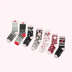 Lulu Guinness MULTI HEARTS AND FLOWERS 7 DAYS OF SOCKS 9 Lulu Guinness MULTI HEARTS AND FLOWERS 7 DAYS OF SOCKS