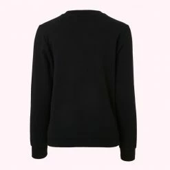 Lulu Guinness Timeless Black BLACK EMBROIDRED LIP SAMI SWEATSHIRT