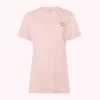 Lulu Guinness BLUSH EMBROIDERED LIP MACIE T-SHIRT