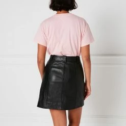 Lulu Guinness BLUSH EMBROIDERED LIP MACIE T-SHIRT