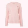 Lulu Guinness BLUSH EMBROIDRED LIP SAMI SWEATSHIRT