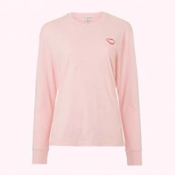 Lulu Guinness BLUSH EMBROIDRED LIP SAMI SWEATSHIRT