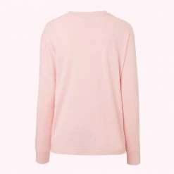 Lulu Guinness BLUSH EMBROIDRED LIP SAMI SWEATSHIRT