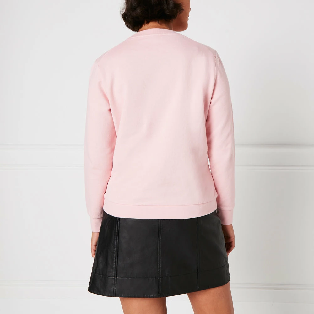 Lulu Guinness BLUSH EMBROIDRED LIP SAMI SWEATSHIRT 6 Lulu Guinness BLUSH EMBROIDRED LIP SAMI SWEATSHIRT