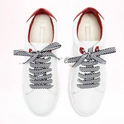 Lulu Guinness CHALK LEATHER LIPS NATASHA TRAINERS Clothing & Shoes