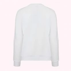 Lulu Guinness Clothing & Shoes CHALK EMBROIDRED LIP SAMI SWEATSHIRT