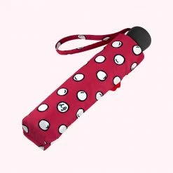 Lulu Guinness RASPBERRY POLKA PEARLS UMBRELLA Pink, Forever