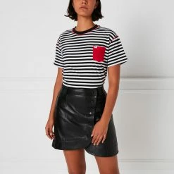 Lulu Guinness Clothing & Shoes STRIPE POCKET MACIE T-SHIRT