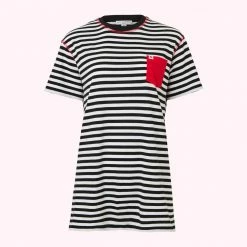 Lulu Guinness Clothing & Shoes STRIPE POCKET MACIE T-SHIRT