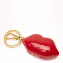 Lulu Guinness RED MINI ACRYLIC LIPS KEYRING Statement Red
